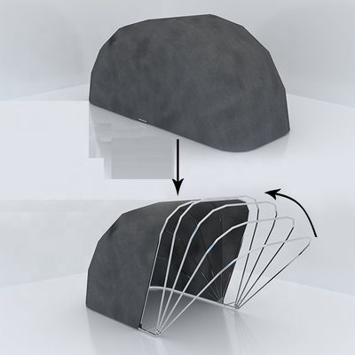 Garage pliable en acier inoxydable pour une utilisation manuelle pratique et un montage facile