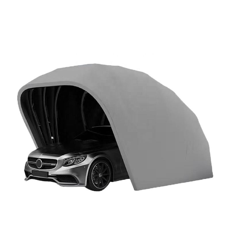 2024 Garage pliable de luxe avec couleur grise et matériau d'aluminium durable